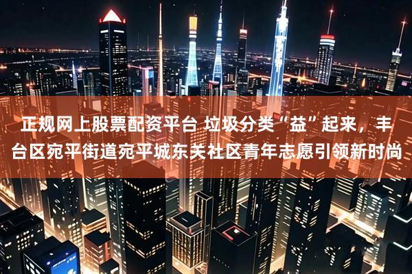 正规网上股票配资平台 垃圾分类“益”起来，丰台区宛平街道宛平城东关社区青年志愿引领新时尚