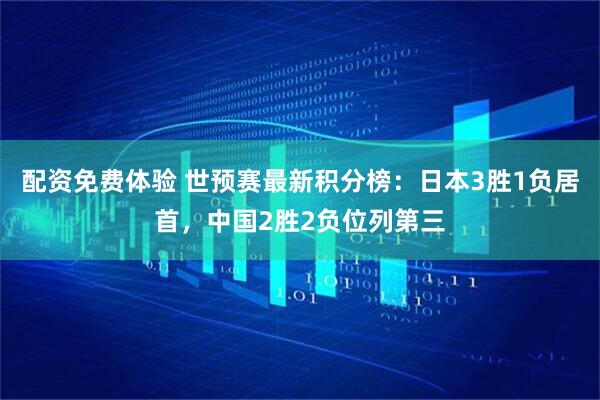配资免费体验 世预赛最新积分榜：日本3胜1负居首，中国2胜2负位列第三