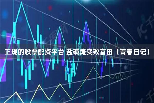 正规的股票配资平台 盐碱滩变致富田（青春日记）