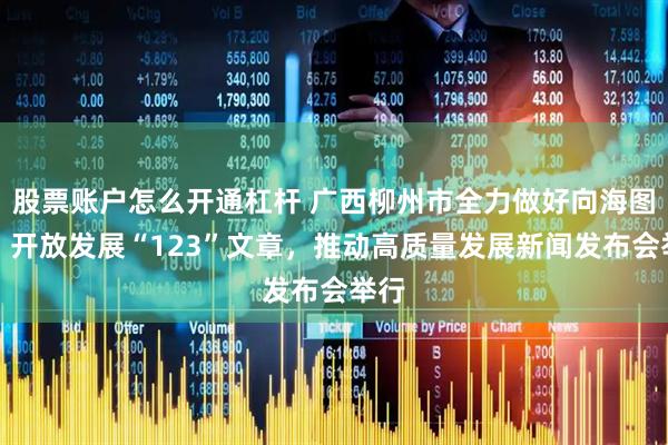 股票账户怎么开通杠杆 广西柳州市全力做好向海图强、开放发展“123”文章，推动高质量发展新闻发布会举行